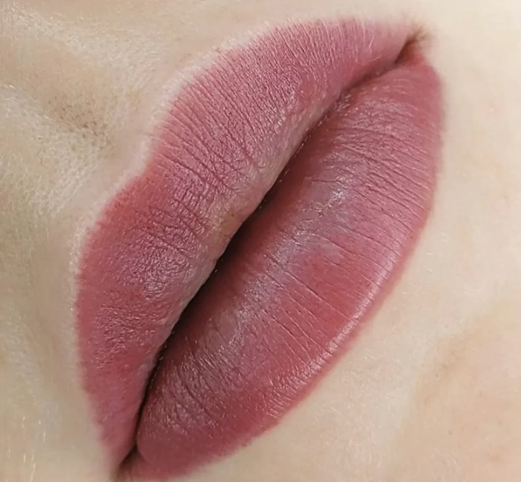 lip liner tattoo